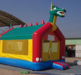 T2-2517 Dinosaur oppblåsbar trampolin