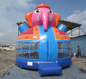 T2-3202 Elefant oppblåsbar trampolin