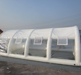 Tent1-459 Stor hendelse med hvitt oppblåsbart telt
