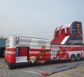 T8-316 Brannbil tema oppblåsbar tørr lysbilde