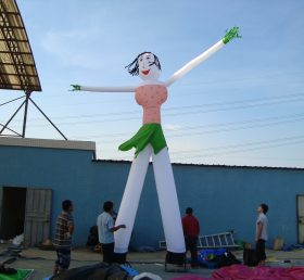 D2-136 Oppblåsbar jente med ben luftdanser