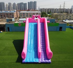 T8-704 Pink Leopard Theme Giant Oppblåsbare Slide Children's Outdoor Party