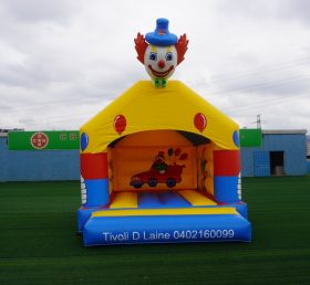 T2-2835 Oppblåsbare trampolinklovn barnas tema hoppehus