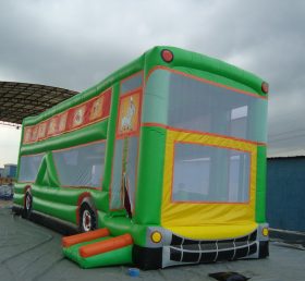 T1-128 Bussoppblåsbar trampolin
