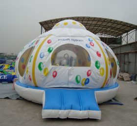 T2-2431 Farget ballong oppblåsbar trampoline