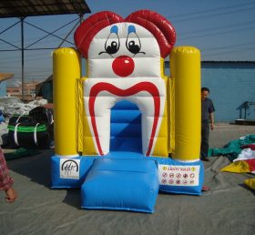 T2-2717 Clown oppblåsbar trampolin