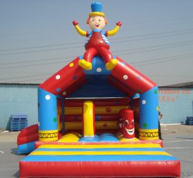 T2-3182 Clown oppblåsbar trampolin