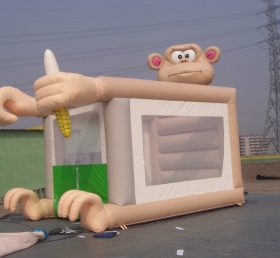 T2-2496 Monkey oppblåsbar trampolin