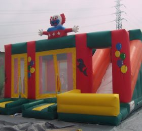 T2-2937 Clown oppblåsbar trampolin