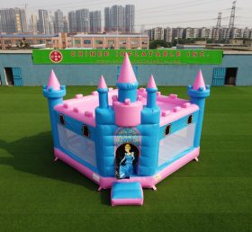 T2-453 Oppblåsbare prinsesse slott fest sprett hus