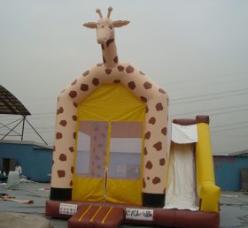 T2-2902 Giraffe oppblåsbar trampolin