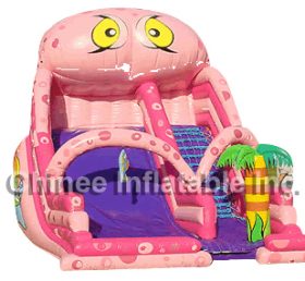 T8-245 Pink Owl Jungle Theme Oppblåsbare Slide