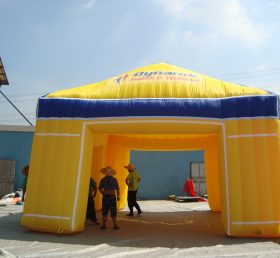 Tent1-392 Gul utendørs oppblåsbart telt