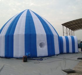 Tent1-30 Blå og hvitt oppblåsbart telt