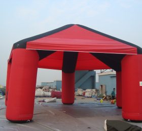 Tent1-417 Utendørs rødt oppblåsbart telt