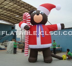 C1-159 Candy stokk Christmas oppblåsbare bjørn