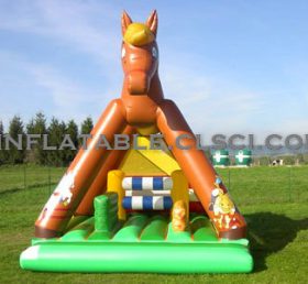 T2-1306 Giraffe oppblåsbar trampolin