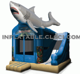 T2-1656 Shark oppblåsbar trampolin