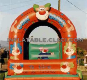 T2-2028 Clown oppblåsbar trampolin