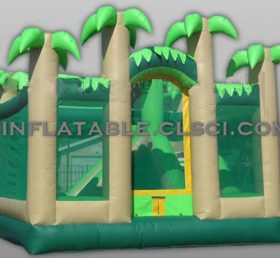 T2-2042 Jungle tema oppblåsbar trampolin