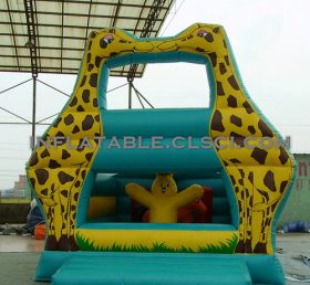 T2-2484 Giraffe oppblåsbar trampolin