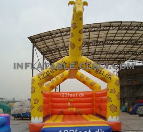 T2-2553 Giraffe oppblåsbar trampolin
