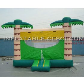 T2-2714 Jungle tema oppblåsbar trampolin