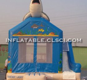 T2-2904 Shark oppblåsbar trampolin