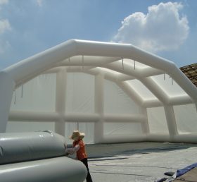 Tent1-282 Giant utendørs oppblåsbart telt hvitt telt