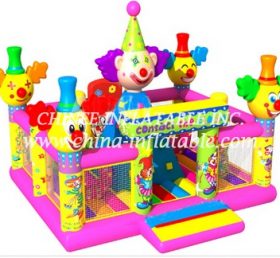 T2-3325 Clown oppblåsbart slott