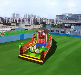 T6-458 Gård gigantisk oppblåsbar fornøyelsespark, barnas trampoline lekeplass