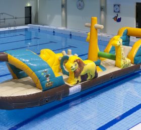 WG1-042 Lions og giraffer oppblåsbare flytende vannsport park svømmebasseng spill