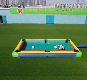 IS11-005 Oppblåsbare fotball snooker oppblåsbare menneskekroppsbiljardbord spill