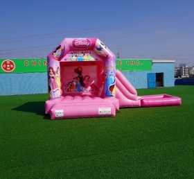 T2-1509 Utendørs innendørs barnas genser prinsesse rosa trampoline slott kombinasjon