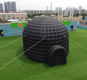 Tent1-415B Giant utendørs svart oppblåsbar kuppeltelt