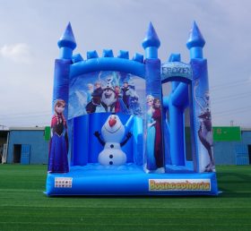 T5-1002A Disney Frozen Inflated Castle Kombinasjon Slide Jump Castle