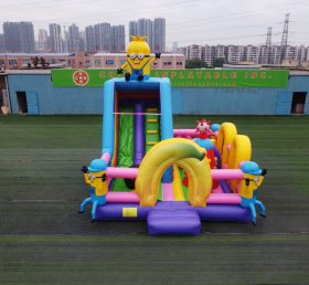 T6-3560 Xiaohuang folk oppblåsbar kombinasjon hoppe slott oppblåsbar lysbilde lekeplass