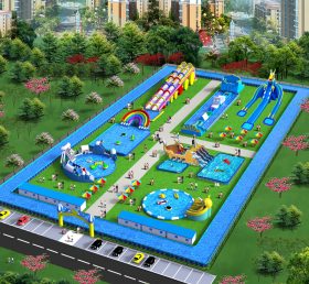 IS11-4001 Maksimal oppblåsbar sone oppblåsbar fornøyelsespark utendørs lekeplass