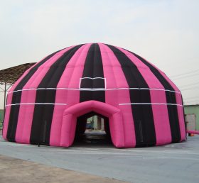 Tent1-370B Svart og rosa oppblåsbar kuppel