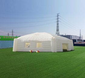 Tent1-4463 Stor hvit sekskantet oppblåsbar yurt for sport og sammenkomster