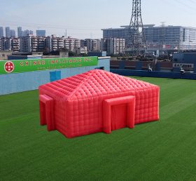 Tent1-4474 Rød oppblåsbar kube aktivitetstelt