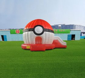 T2-4443 Pokémon Pokeball oppblåsbart slott med lysbilde