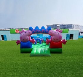 T2-4454 Pink Pig Girl Jumping Castle