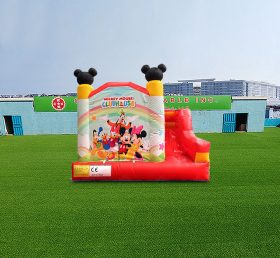 T2-4541 Mickey Mouse Club oppblåsbart slott med lysbilde