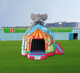 T2-4847 Jungle sirkus oppblåsbart slott
