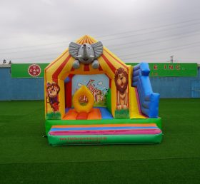 T2-3249B Oppblåsbare sirkus elefant slott lysbilde