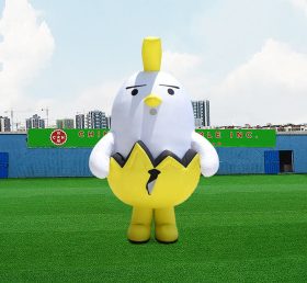 S4-601 Tilpasset reklame dekorasjon kuk oppblåsbar gul fugl, høne dress