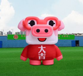 S4-605 Reklame gigantisk oppblåsbar gris/oppblåst fett rosa gris